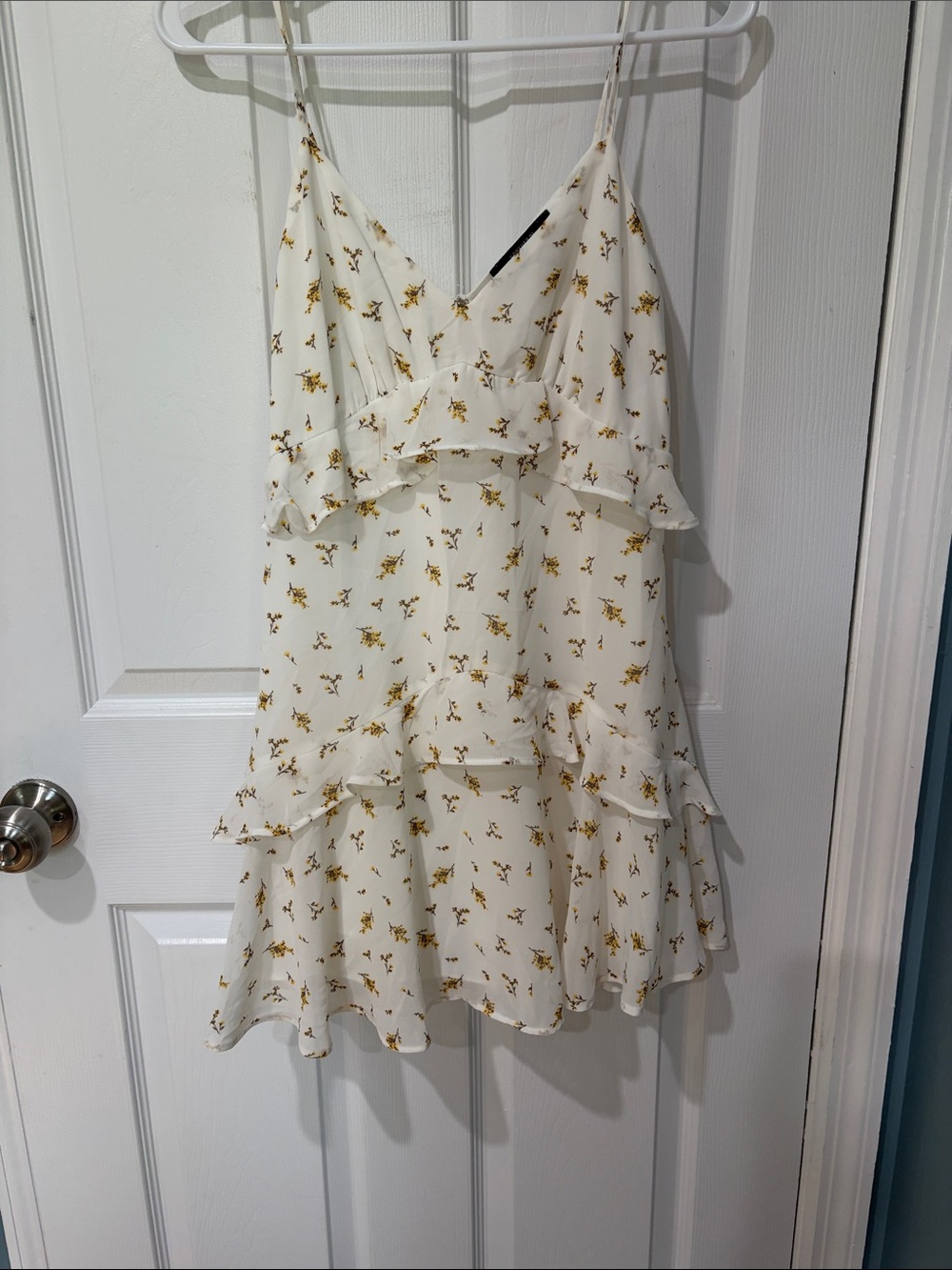 White Floral Ruffle Sundress